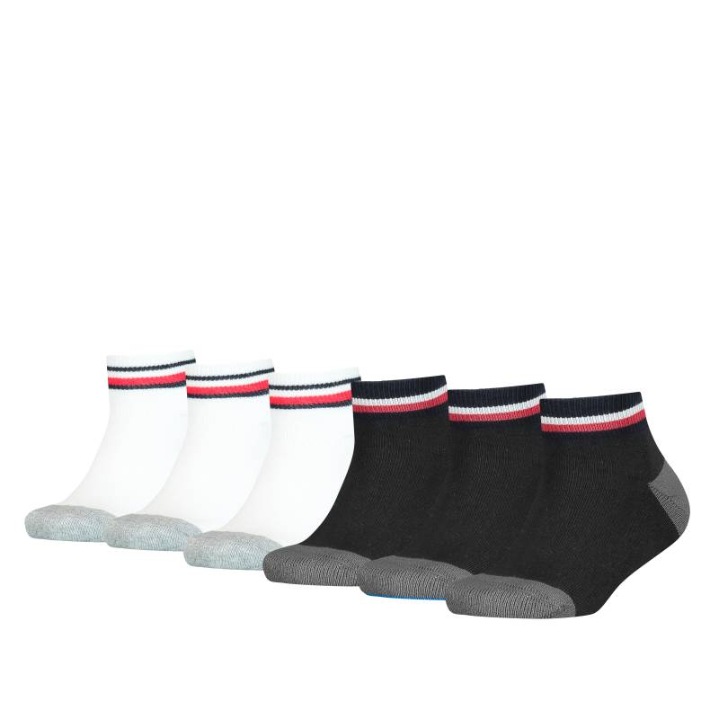 Tommy Hilfiger Kurzsocken "TH KIDS ICONIC SPORTS QUARTER 6P ECOM" 6 Paar, Gepolsterte Sohle für Stoßdämpfung und zusätzlichen Komfort von Tommy Hilfiger