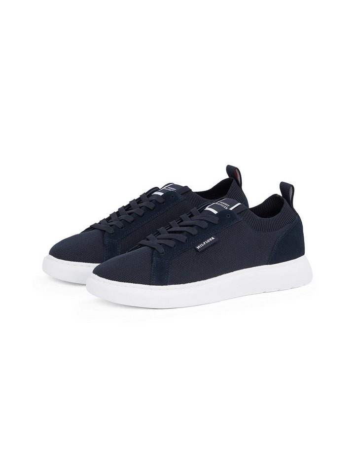 Tommy Hilfiger LIGHT CUPSOLE KNIT SEASONAL Sneaker, Freizeitschuh, Halbschuh, Schnürschuh mit Logoschriftzug von Tommy Hilfiger