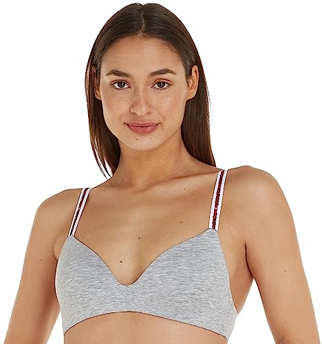 Tommy Hilfiger LIGHTLY LINED TRIANGLE BRA BHs Damen, Grau (Mid Grey Heather), 38B von Tommy Hilfiger