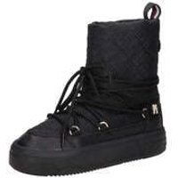 Tommy Hilfiger Lace Up Monogram Snowboot Damen schwarz|schwarz von Tommy Hilfiger