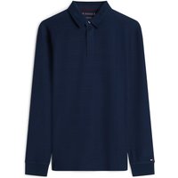 Tommy Hilfiger Langarm-Poloshirt aus merzerisierter Baumwolle mit Struktur in S von Tommy Hilfiger