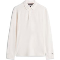 Tommy Hilfiger Langarm-Poloshirt aus merzerisierter Baumwolle mit Struktur in XL von Tommy Hilfiger