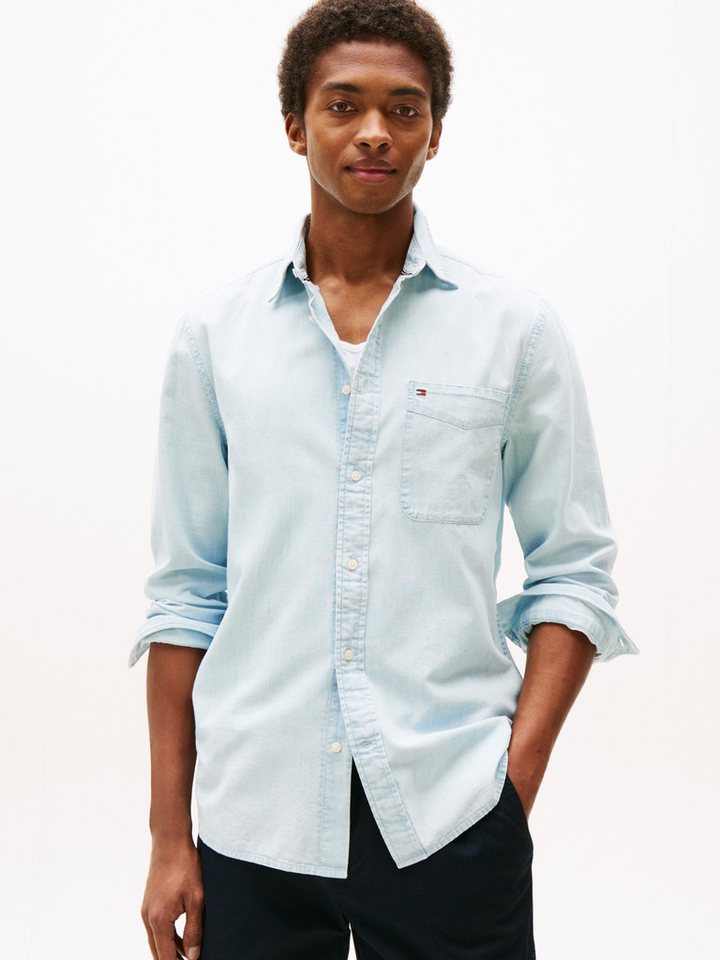 Tommy Hilfiger Langarmhemd CHAMBRAY POCKET RF SHIRT von Tommy Hilfiger