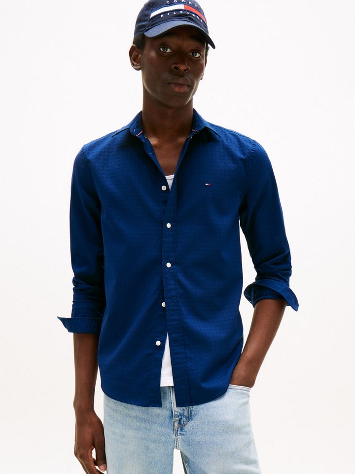 Tommy Hilfiger Langarmhemd DOBBY STRUCTURE Regular Fit SHIRT von Tommy Hilfiger