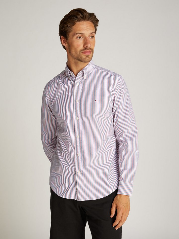 Tommy Hilfiger Langarmhemd FLEX POPLIN CLASSIC STP RF SHIRT mit Sreifenmuster von Tommy Hilfiger