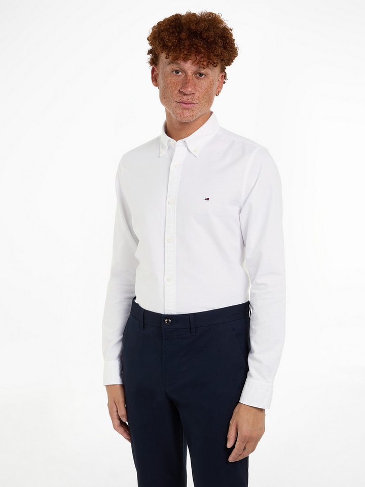 Tommy Hilfiger Langarmhemd OXFORD DOBBY Slim Fit SHIRT von Tommy Hilfiger