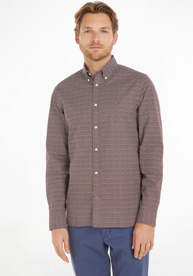 Tommy Hilfiger Langarmhemd SMALL RETRO PRINT SF SHIRT mit Button-down-Kragen von Tommy Hilfiger