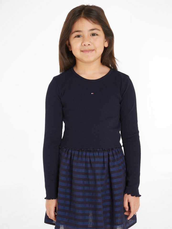 Tommy Hilfiger Langarmshirt ESSENTIAL RIB TOP L/S mit Babylock Saum von Tommy Hilfiger