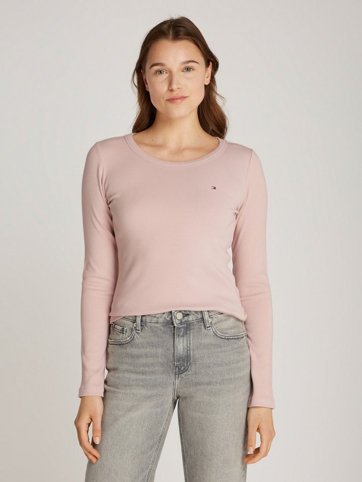 Tommy Hilfiger Langarmshirt SLIM 5X2 RIB O-NK LS mit Struktur von Tommy Hilfiger