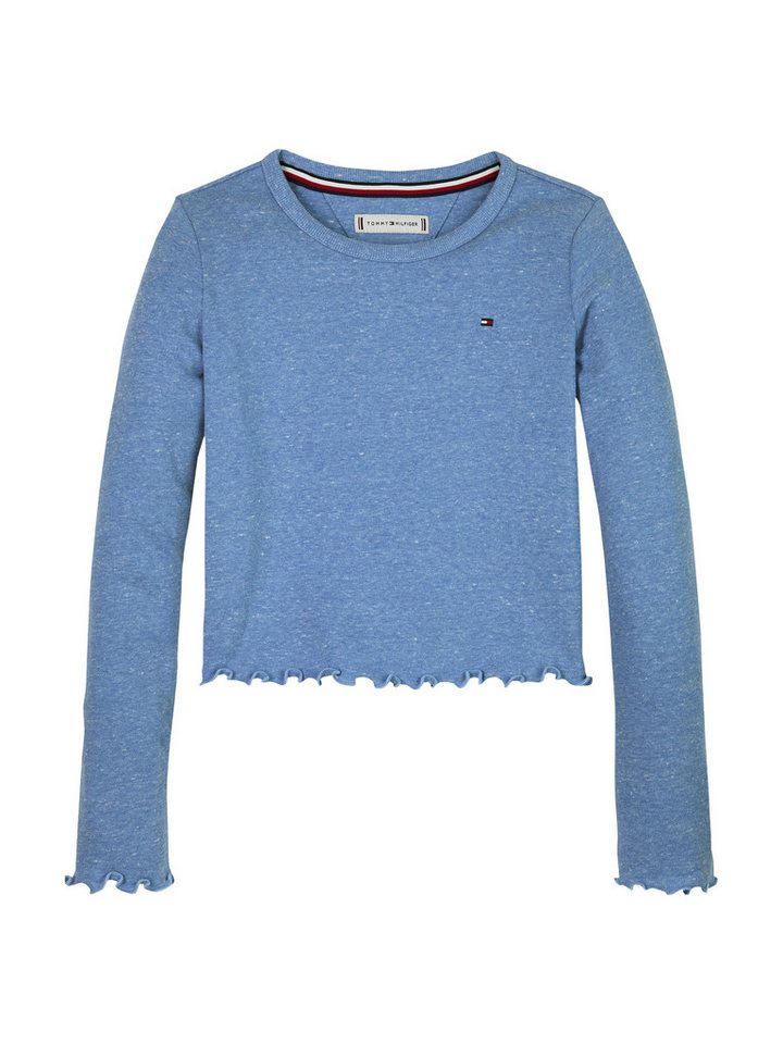 Tommy Hilfiger Langarmshirt SLUB KNIT TOP LS mit gewelltem Saum von Tommy Hilfiger