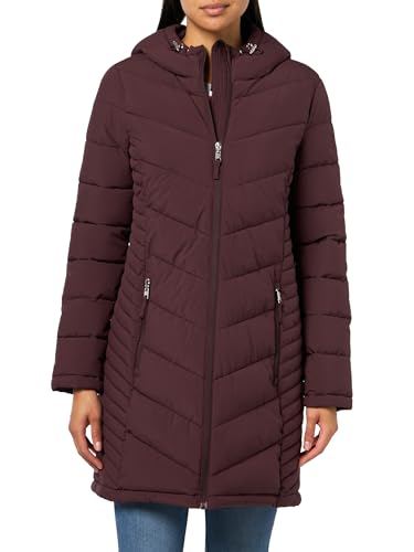 Tommy Hilfiger Langer, leichter Damenmantel für jeden Tag, Aubergine, L von Tommy Hilfiger