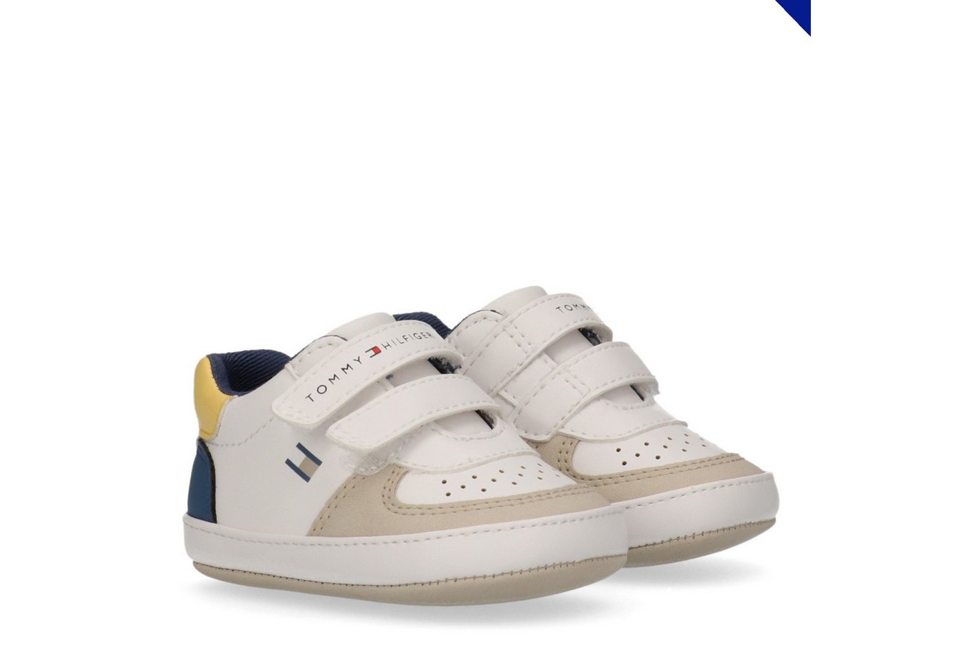 Tommy Hilfiger Lauflernschuh Retro Sneaker, Klettschuh, Halbschuh für Babys, mit Lochmuster von Tommy Hilfiger