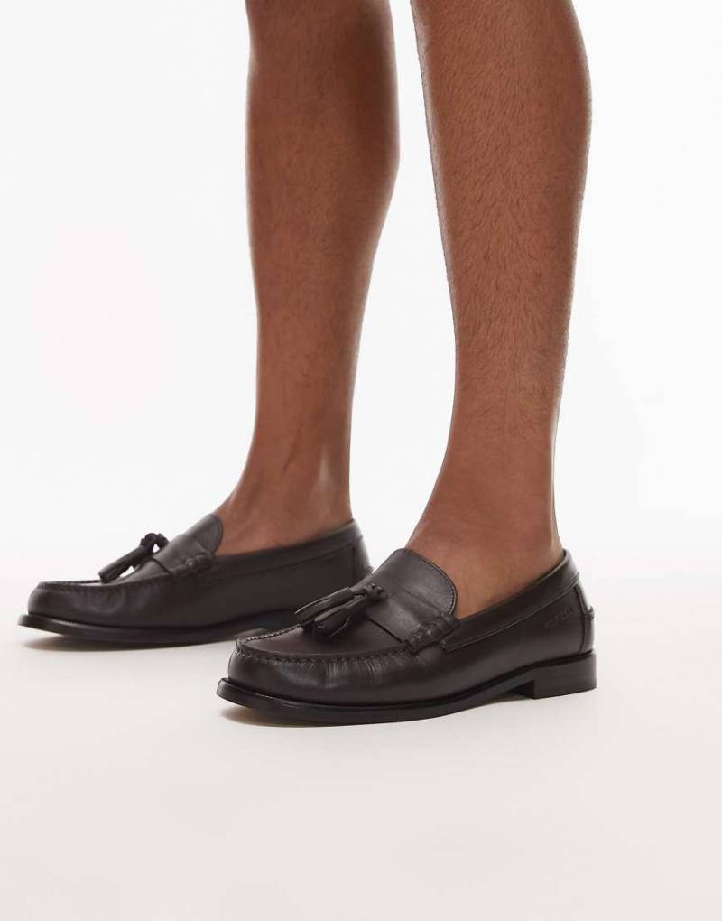 Tommy Hilfiger - Leder-Loafer in Schwarz mit Quastendetail von Tommy Hilfiger