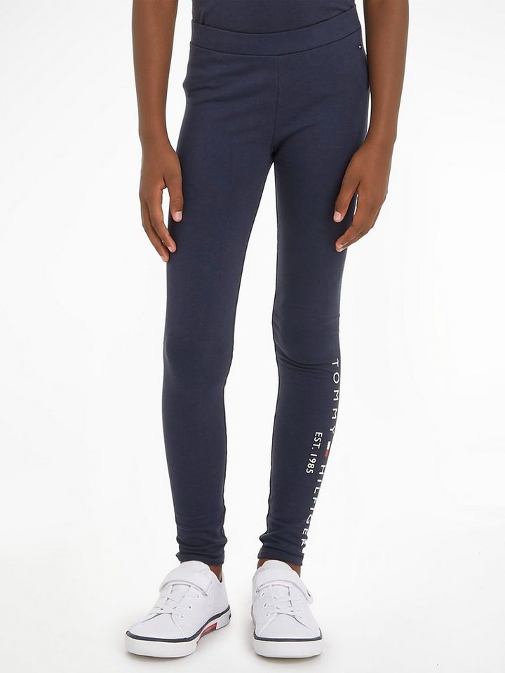 Tommy Hilfiger Leggings ESSENTIAL LEGGING mit Tommy Hiflger Logo-Schriftzug auf dem linken Bein von Tommy Hilfiger