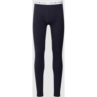 Tommy Hilfiger Leggings mit elastischem Label-Bund Modell 'SIGNATURE' in Marine, Größe L von Tommy Hilfiger