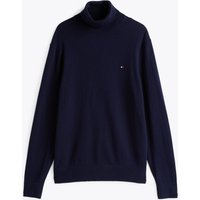 Tommy Hilfiger Leichter Rollkragenpullover mit Kaschmiranteil und kleiner Flag-Stickerei in L von Tommy Hilfiger