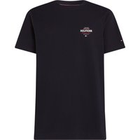 Tommy Hilfiger Leichtes T-Shirt mit gummiertem Label-Print, Regular Fit in XXL von Tommy Hilfiger