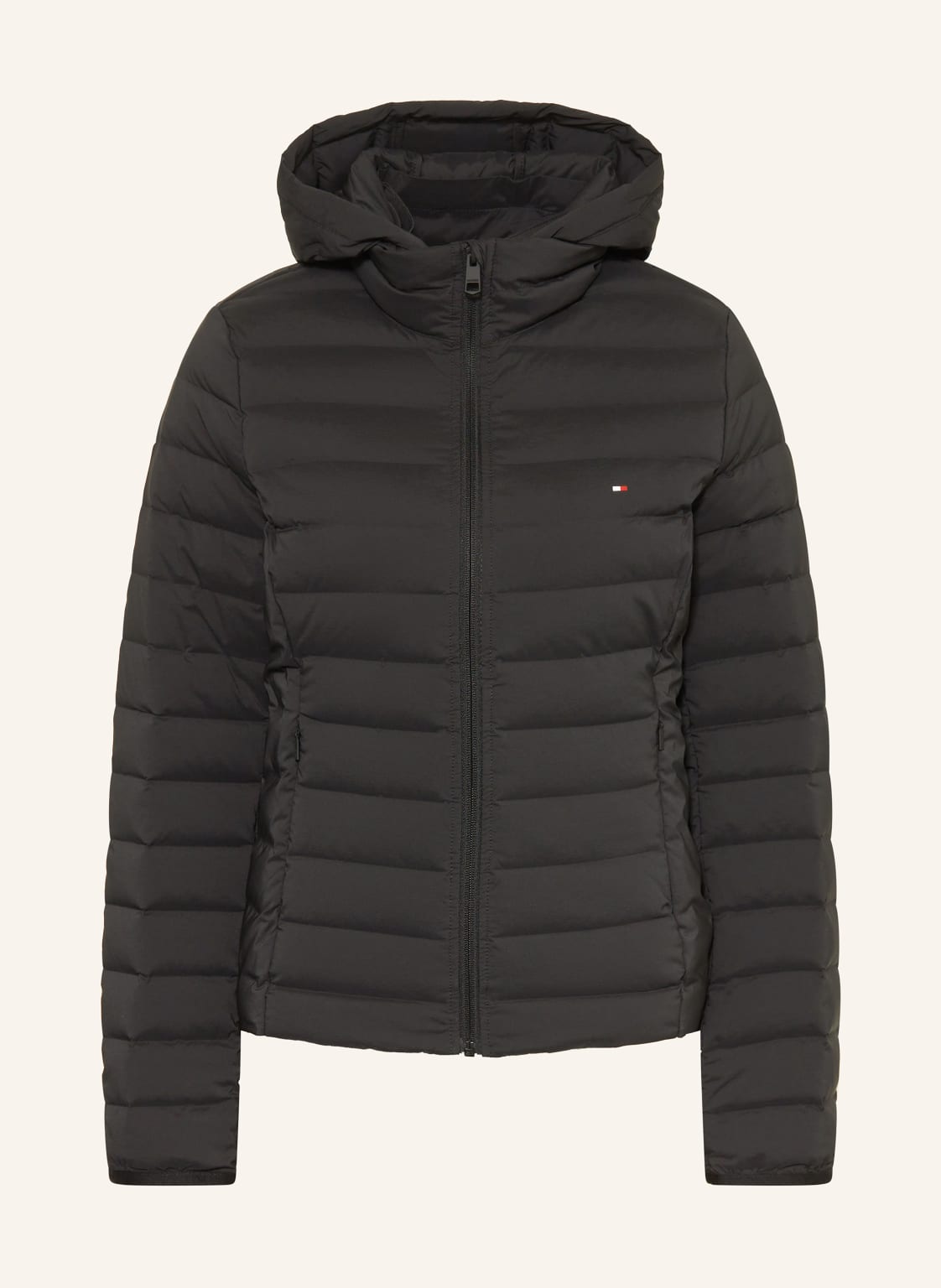 Tommy Hilfiger Lightweight-Daunenjacke Mit Abnehmbarer Kapuze schwarz von Tommy Hilfiger