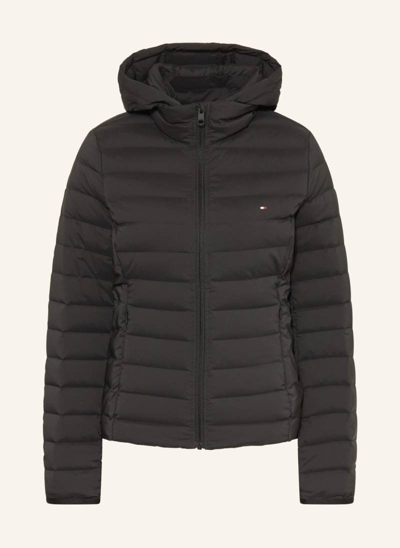 Tommy Hilfiger Lightweight-Daunenjacke Mit Abnehmbarer Kapuze schwarz von Tommy Hilfiger