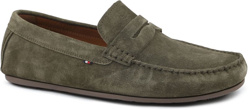 Tommy Hilfiger Loafers Driver Army - Größe 44 von Tommy Hilfiger