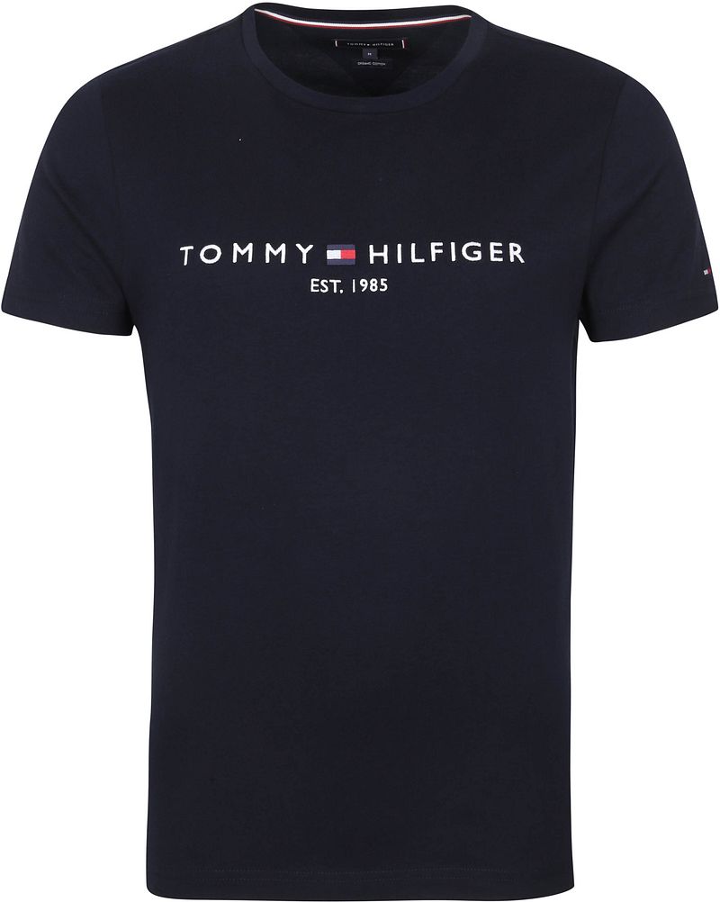 Tommy Hilfiger Logo T-shirt Dunkelblau - Größe 3XL von Tommy Hilfiger