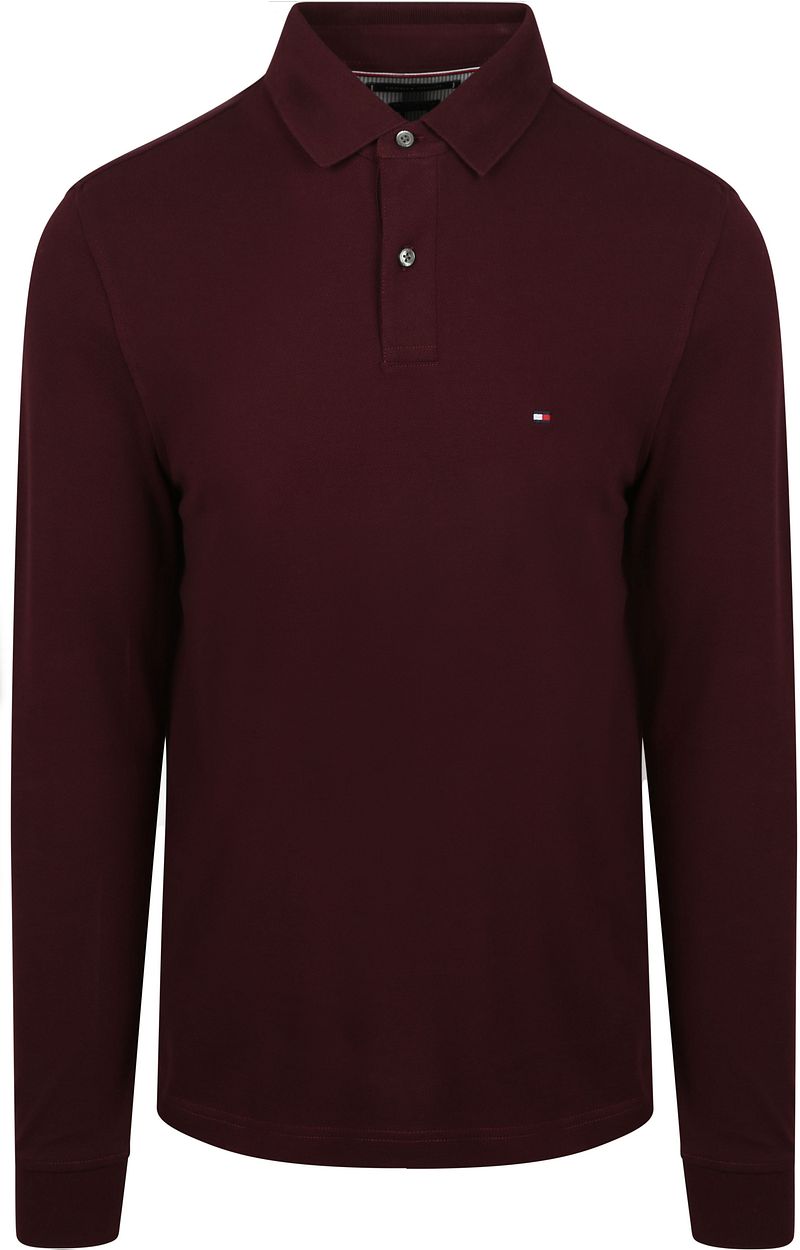 Tommy Hilfiger Longsleeve Polo Burgundy - Größe XXL von Tommy Hilfiger