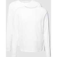 Tommy Hilfiger Longsleeve mit Rundhalsausschnitt im 2er-Pack in Weiss, Größe L von Tommy Hilfiger