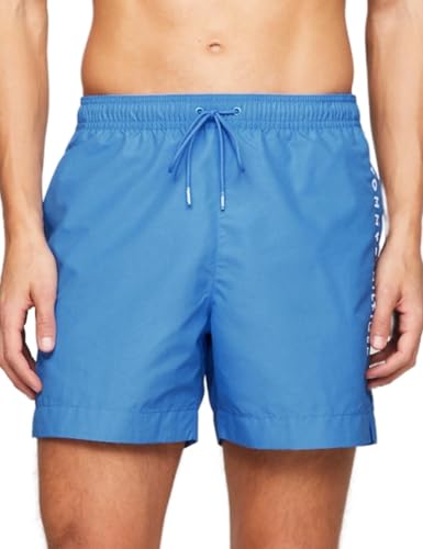 Tommy Hilfiger Herren Badeshorts Medium Drawstring Mittelland, Blau (Blue Spell), L von Tommy Hilfiger