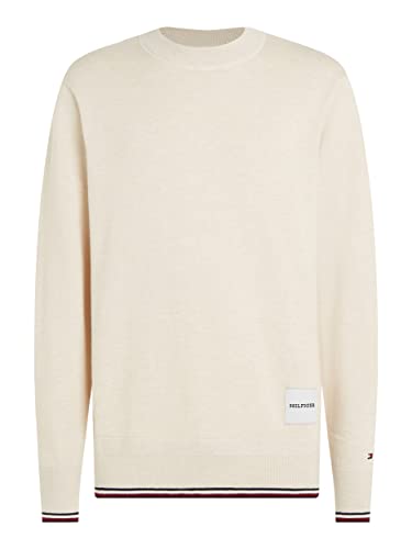 Tommy Hilfiger MONOTYPE GS TIPPED CREW NECK, beige(acbeige), Gr. L von Tommy Hilfiger