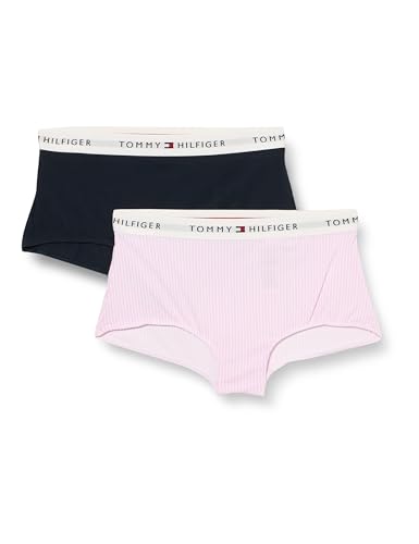 Tommy Hilfiger Mädchen 2 Pk Shorty Print Ug0Ug00753 Andere Unterwäsche-Hosen, Green (Pink Ithaca/Desert Sky), 10-12 Years von Tommy Hilfiger