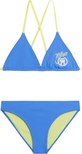 Tommy Hilfiger Mädchen Bikini Triangle Bikini-Set, Blau (Blue Spell), 10-12 Jahre von Tommy Hilfiger