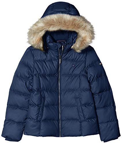 Tommy Hilfiger Mädchen Essential Basic Down Jacket Jacke, Twilight Navy, 16 Jahre von Tommy Hilfiger