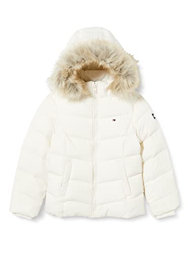 Tommy Hilfiger Mädchen Essential DOWN Jacket KG0KG05980 Daunenjacken, Gelb (Ivory Petal), 8 Jahre von Tommy Hilfiger