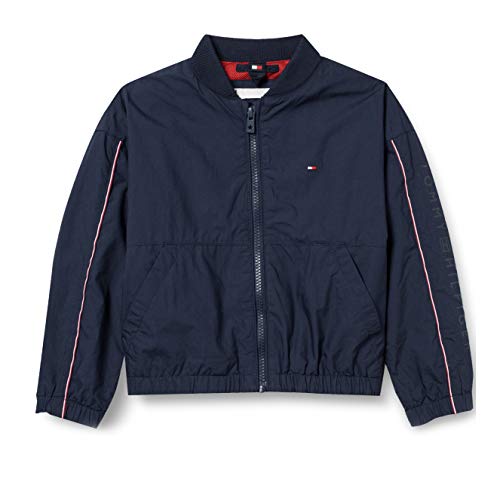 Tommy Hilfiger Mädchen Essential Logo Jacket Jacke, Blau (Twilight Navy), 74 von Tommy Hilfiger