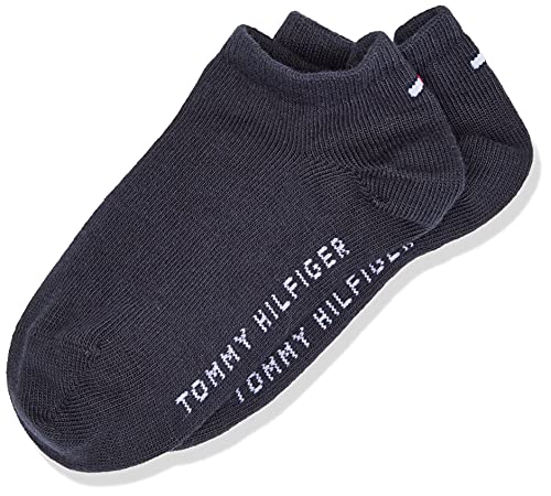 Tommy Hilfiger Unisex - Kinder Sneakersöckchen 2 er Pack 301390, Gr. 27-30, Blau (563 midnight blue) von Tommy Hilfiger