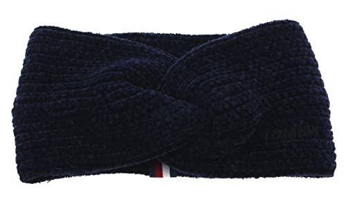 Tommy Hilfiger Mädchen Girls Youth Headband AW0AW13447 Gestrickte Mütze, Blau (Space Blue), OS von Tommy Hilfiger