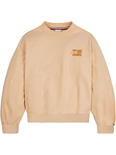 Tommy Hilfiger Mädchen Pullover Natural Dye Script CN Sweatshirt 14 Gelb von Tommy Hilfiger