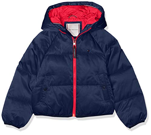 Tommy Hilfiger Mädchen Recycled Short Puffer Jacke, Blau (Black Iris 002), (Herstellergröße:92) von Tommy Hilfiger