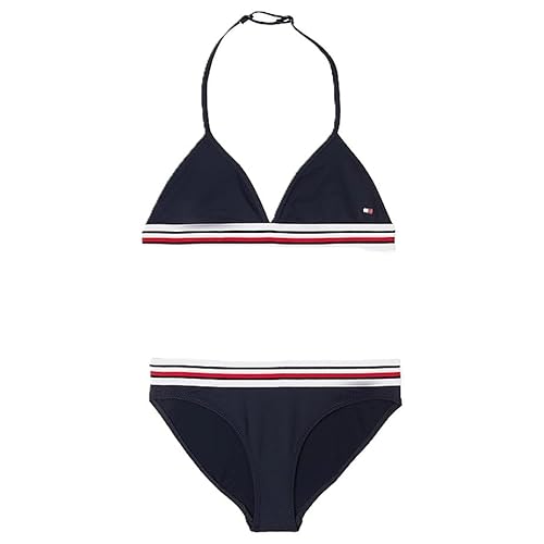 Tommy Hilfiger Mädchen Triangle Set Ug0Ug00795 Dreieckig, Blue (Desert Sky), 12-14 Years von Tommy Hilfiger