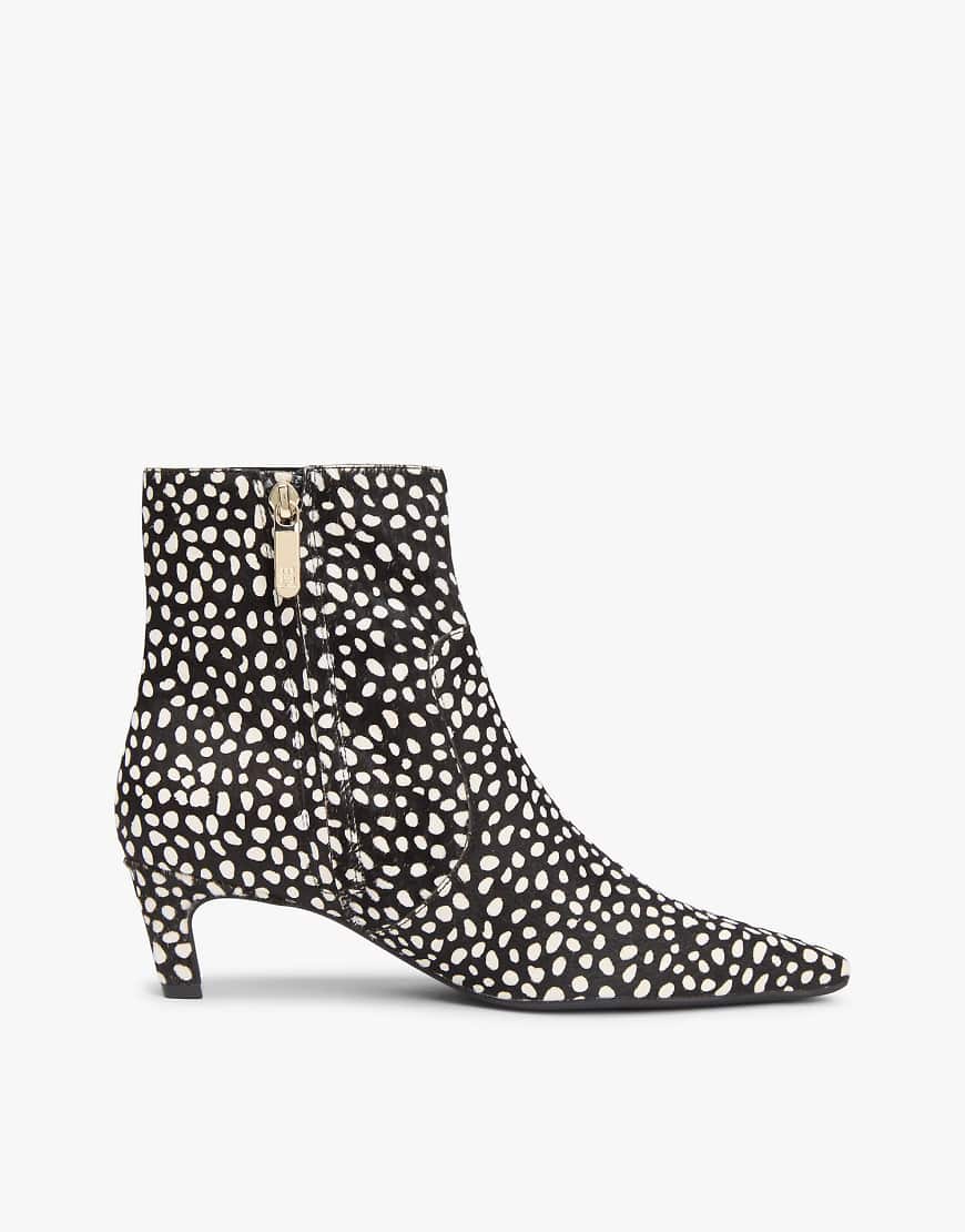 Tommy Hilfiger - Mehrfarbige Ankle-Boots mit Schneeleopardenmuster-Schwarz von Tommy Hilfiger