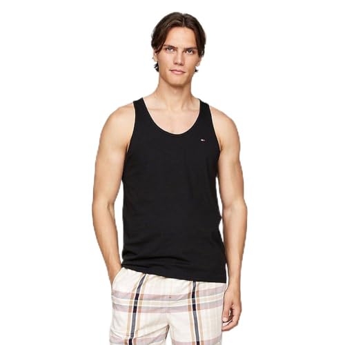 Tommy Hilfiger Herren 3er Pack Tank Tops Rundhalsausschnitt, Schwarz (Black/Black/Black), M von Tommy Hilfiger