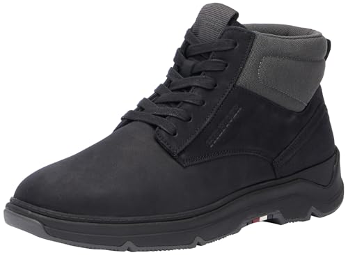 Tommy Hilfiger Herren Low Boot Stiefel Hybrid Chukka aus Leder, Schwarz (Black), 45 von Tommy Hilfiger