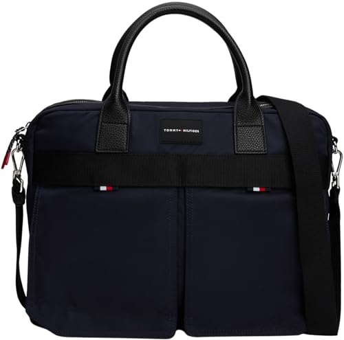 Tommy Hilfiger Men TH FUNC NYLON COMPUTER BAG, Space Blue, One Size von Tommy Hilfiger