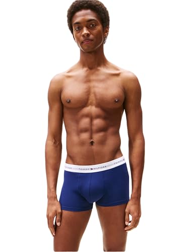 Tommy Hilfiger Men's 3P Um0Um02761 Trunk, Gold (Prpy NVY/Util Sage/Newsprint), XXL von Tommy Hilfiger