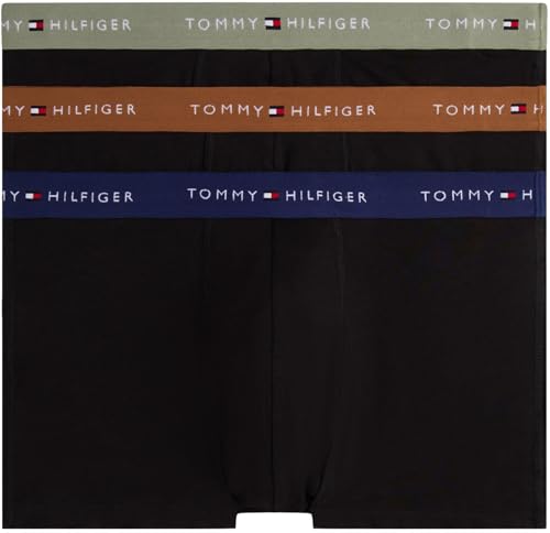 Tommy Hilfiger Men's 3P Wb Um0Um02763 Trunk, Yellow (PRP NVY/Utl Sge/Hcky), XL von Tommy Hilfiger