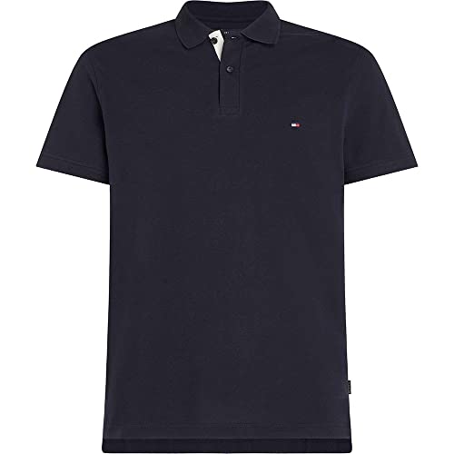 Tommy Hilfiger Herren Poloshirt Kurzarm Regular Fit, Blau (Desert Sky), XS von Tommy Hilfiger
