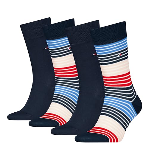 Tommy Hilfiger Herren Classic Socken, Marineblau, 43/46 (4er Pack) von Tommy Hilfiger