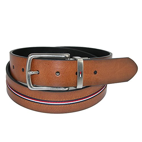 Tommy Hilfiger Men's Reversible Jean Belt with Ribbon Inlay Tommy Hilfiger Men's Reversible Jean Belt with Ribbon Inlay von Tommy Hilfiger