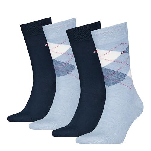 Tommy Hilfiger Herren Classic Socken, Blau, 39/42 (4er Pack) von Tommy Hilfiger