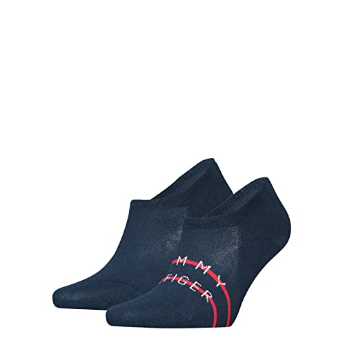 Tommy Hilfiger Herren Footie Socken, Marineblau, 39/42 (2er Pack) von Tommy Hilfiger